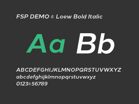 FSP DEMO - Loew Bold Italic