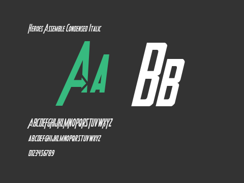 Heroes Assemble Condensed Italic