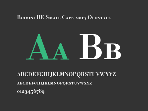 Bodoni BE Small Caps amp; Oldstyle