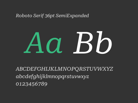 Roboto Serif 36pt SemiExpanded