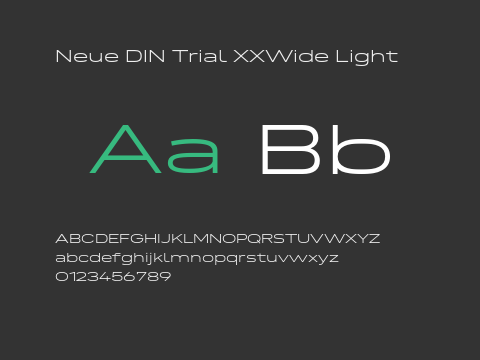 Neue DIN Trial XXWide Light