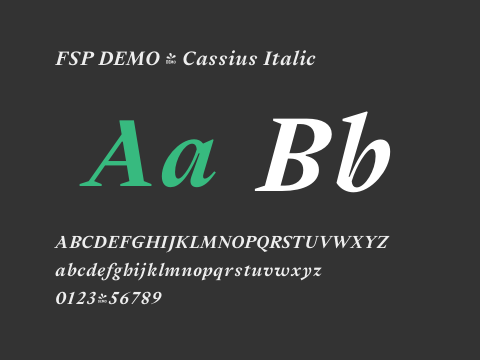 FSP DEMO - Cassius Italic