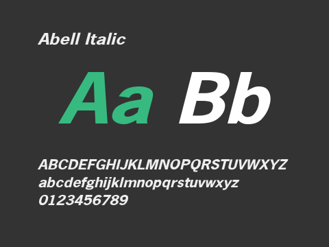 Abell Italic