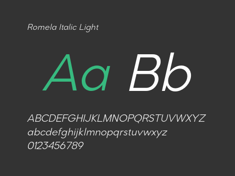 Romela Italic Light