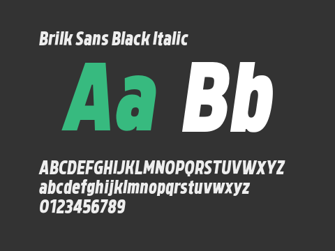 Brilk Sans Black Italic