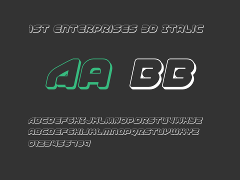 1st Enterprises 3D Italic