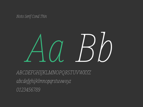 Noto Serif Cond Thin