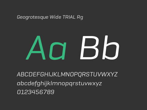 Geogrotesque Wide TRIAL Rg