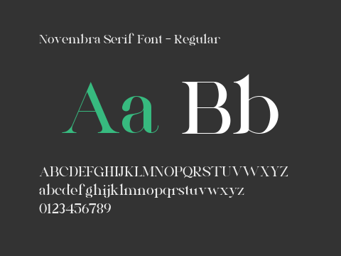 Novembra Serif Font - Regular