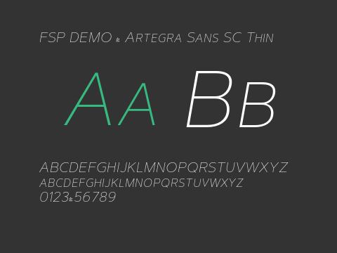 FSP DEMO - Artegra Sans SC Thin