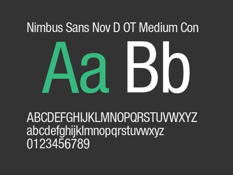 Nimbus Sans Nov D OT Medium Con