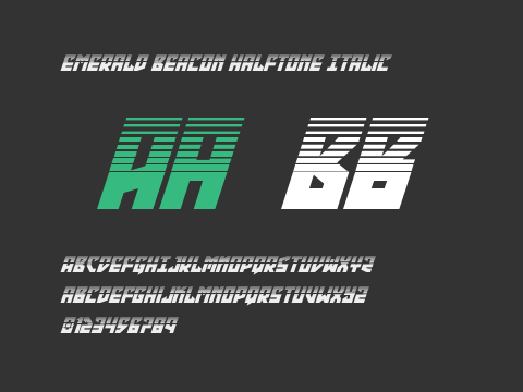 Emerald Beacon Halftone Italic