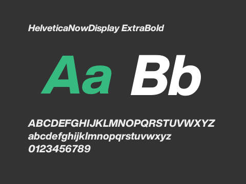 HelveticaNowDisplay ExtraBold