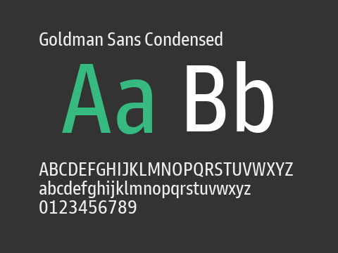 Goldman Sans Condensed