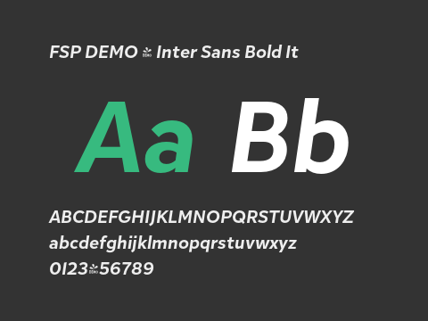 FSP DEMO - Inter Sans Bold It