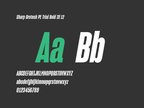 Sharp Grotesk PE Trial Bold Itl 12