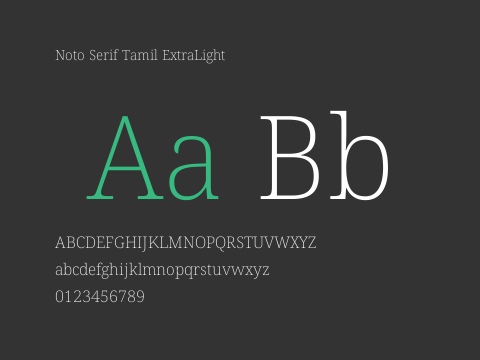 Noto Serif Tamil ExtraLight