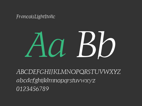 FrancoisLightItalic