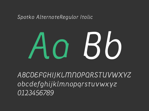 Spotka AlternateRegular Italic