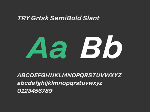 TRY Grtsk SemiBold Slant