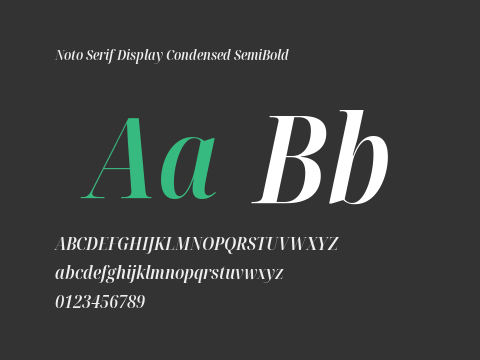 Noto Serif Display Condensed SemiBold