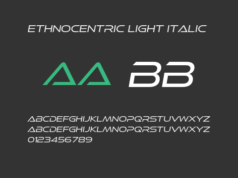 Ethnocentric Light Italic