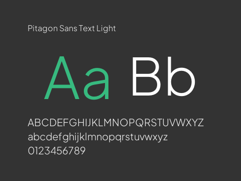 Pitagon Sans Text Light