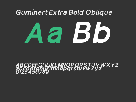 Guminert Extra Bold Oblique