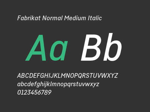 Fabrikat Normal Medium Italic