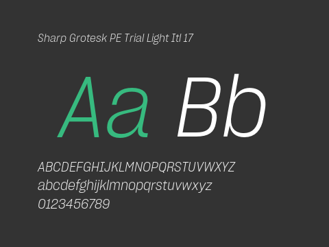 Sharp Grotesk PE Trial Light Itl 17