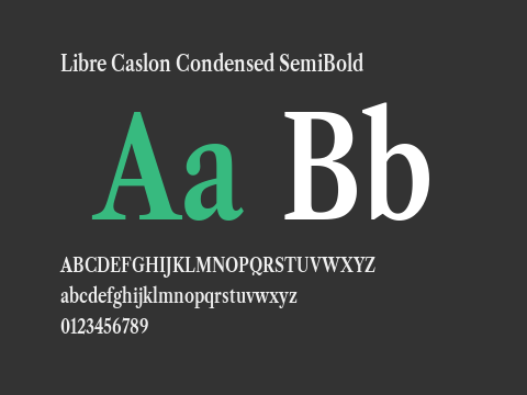 Libre Caslon Condensed SemiBold