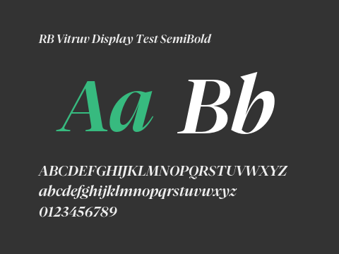 RB Vitruv Display Test SemiBold