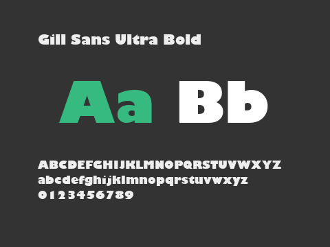 Gill Sans Ultra Bold