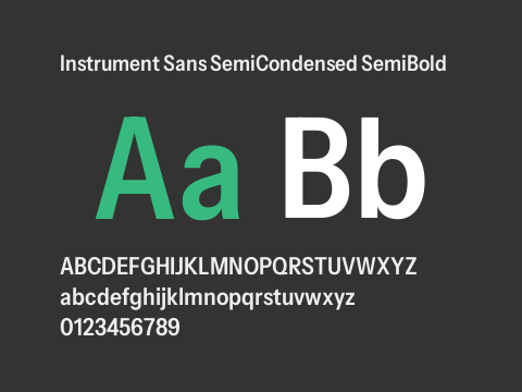 Instrument Sans SemiCondensed SemiBold