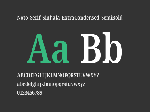 Noto Serif Sinhala ExtraCondensed SemiBold