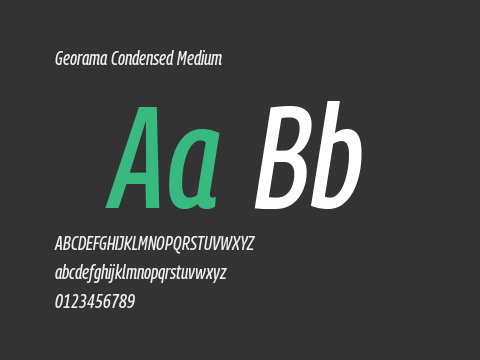 Georama Condensed Medium