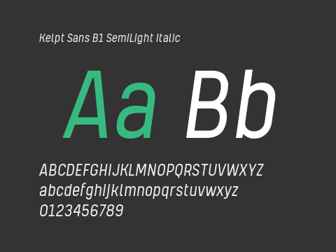 Kelpt Sans B1 SemiLight Italic