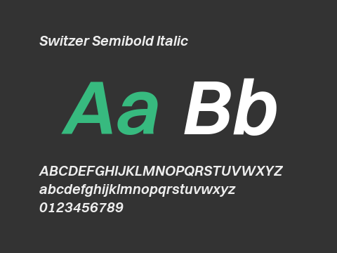 Switzer Semibold Italic