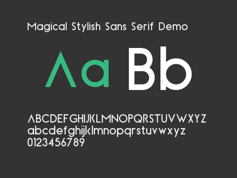 Magical Stylish Sans Serif Demo