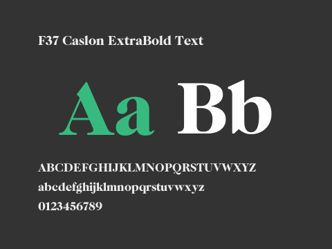 F37 Caslon ExtraBold Text