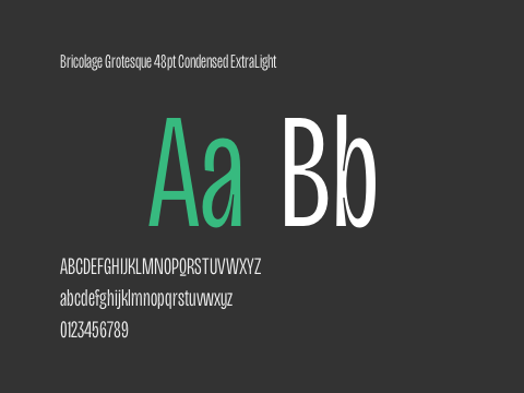 Bricolage Grotesque 48pt Condensed ExtraLight