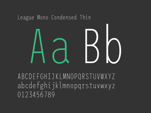 League Mono Condensed Thin