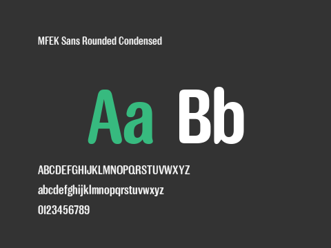 MFEK Sans Rounded Condensed