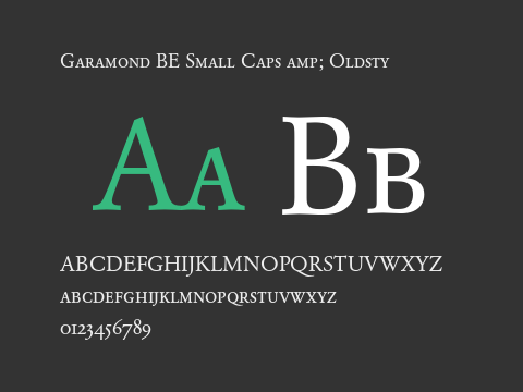 Garamond BE Small Caps amp; Oldsty