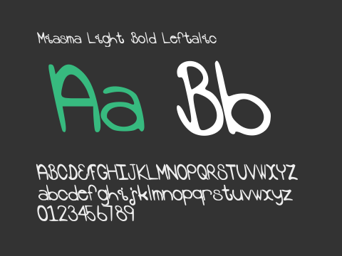 Miasma Light Bold Leftalic