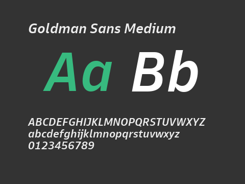 Goldman Sans Medium