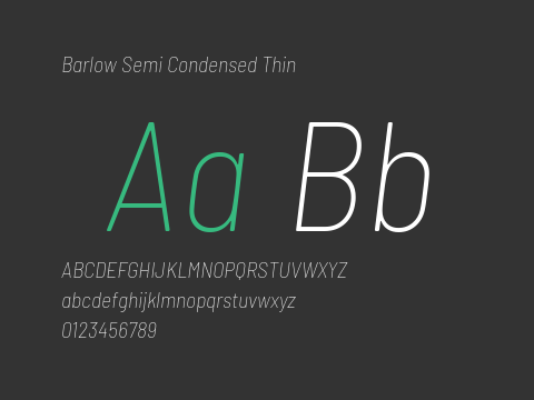 Barlow Semi Condensed Thin